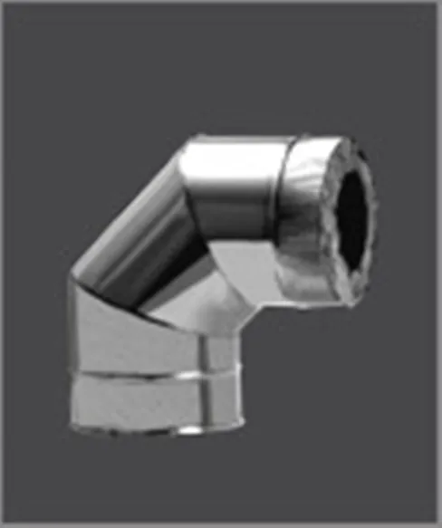 колено феррум утепленное угол 135° нержавеющее (430/0,8мм)/зеркальное, ф180/280, по воде #