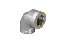 колено феррум утепленное угол 90° нержавеющее (430/0,8мм)/оцинкованное, ф150/210, по воде