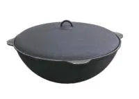 чаша азиатская чугунная (казан), с крышкой, 8 л