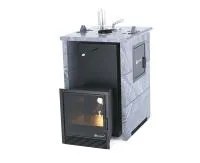 печь для бани изистим анапа м2 premium в трехстор. кожухе из талькохлорита закр.верх бок.вх справа #