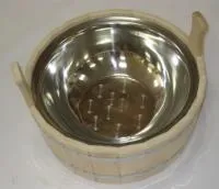 шайка двуручная 15л с нержавеющей вставкой, банный эксперт