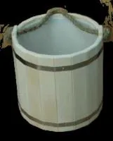 ведро "емеля" 10л, с пластмассовой вставкой, банный эксперт