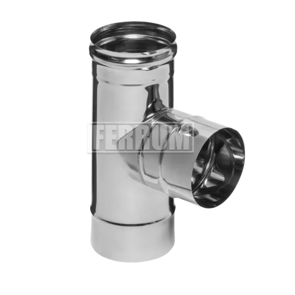 тройник феррум утепленный угол 90° нержавеющий (430/0,8мм)/оцинкованный, ф250/350, по воде #